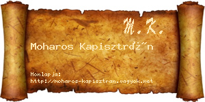 Moharos Kapisztrán névjegykártya